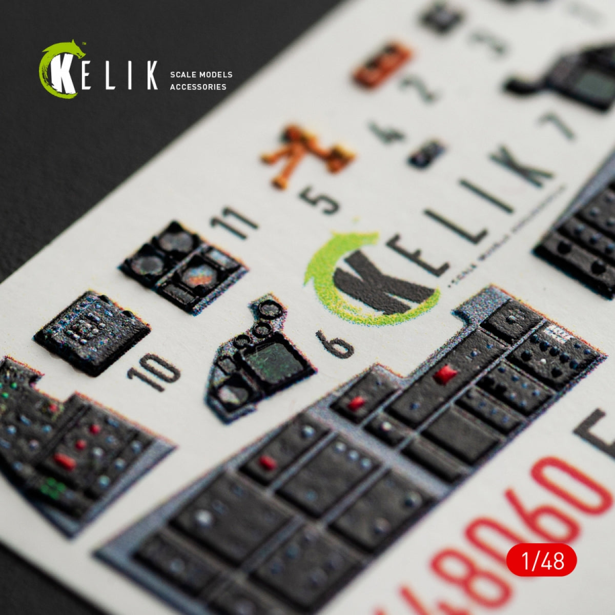 KELIK K48060 F-16E DESERT VIPERS BLOCK 60 INTERIOR 3D DECALS FOR KINETIC KIT 1/48 – zdjęcie 4