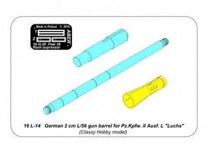 Aber 16L-14 Canon 2 cm L/56 pour le char allemand Pz.Kpfw. II Ausf. L Luchs / Canon allemand de 2 cm L/56 pour Pz.Kpfw. II Ausf. L Luchs 1/16 – image 5