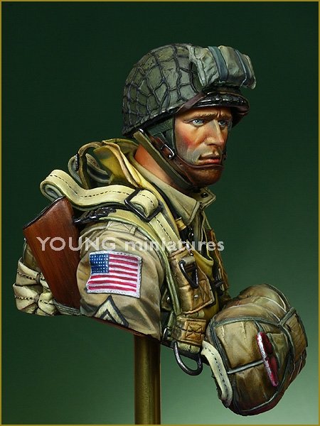Young Miniatures YM1824 US Paratroopers 82nd Airborne Normandy 1944 1/10 – zdjęcie 3