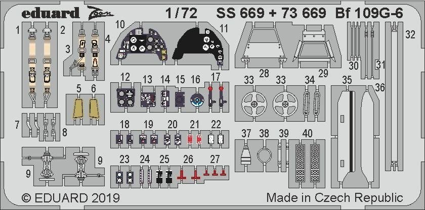 Eduard 73669 Bf 109G-6 1/72 TAMIYA – zdjęcie 2
