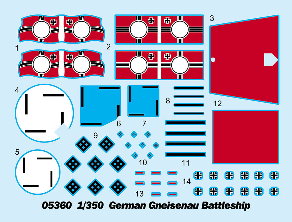 Trumpeter 05360 German Gneisenau Battleship 1/350 – immagine 3