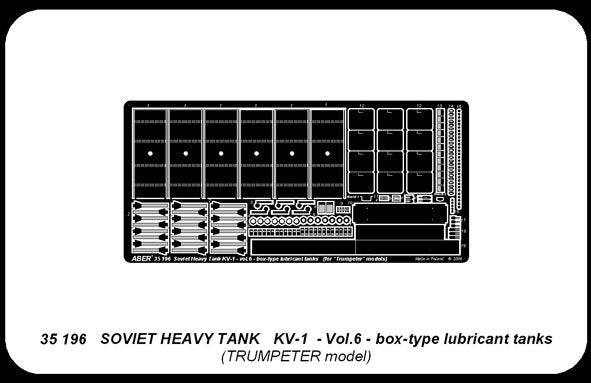 Aber 35196 Russian heavy tank KV-1 - vol. 6 - additional set - box-type lubricant tanks 1/35 – immagine 3