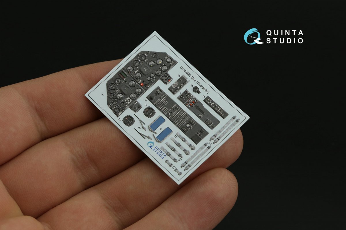 Quinta Studio QD48322 Mi-4 3D-Printed &amp;amp; coloured Interior on decal paper (Trumpeter) 1/48 – zdjęcie 4