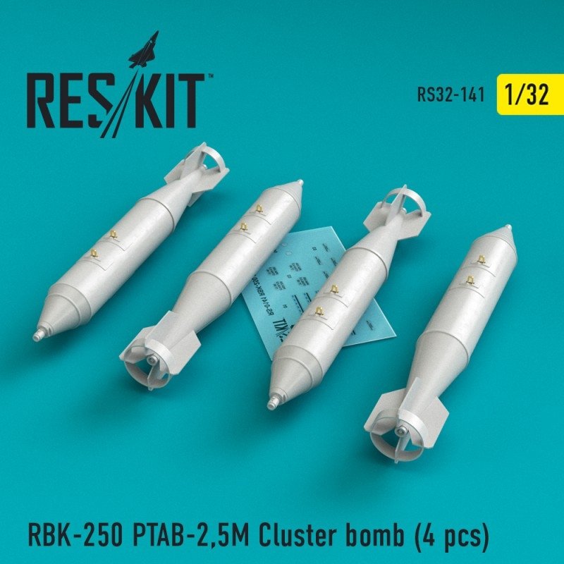 RESKIT RS32-0141 RBK-250 PTAB-2,5M Cluster bomb (4 pcs) 1/32