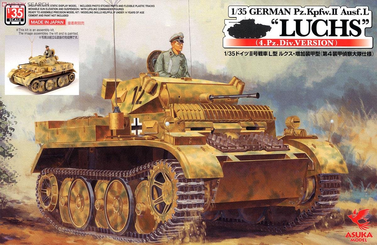 Asuka 35-006 German Pz.Kpfw.II Ausf.L LUCHS 4.PzDiv. 1/35