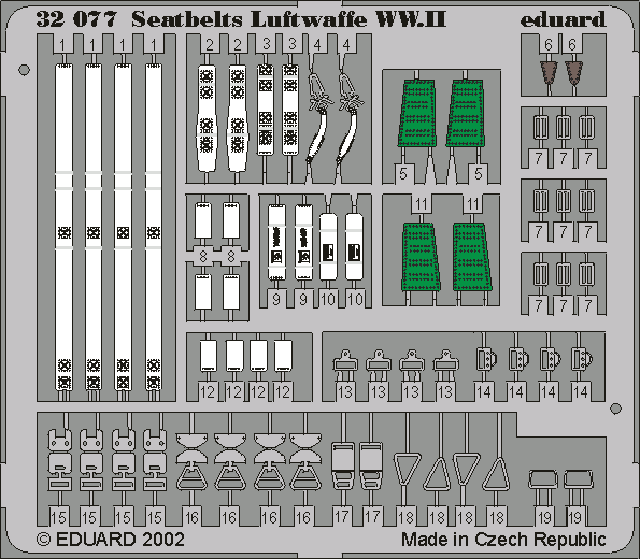 Eduard 32507 Seatbelts Luftwaffe WWII 1/32