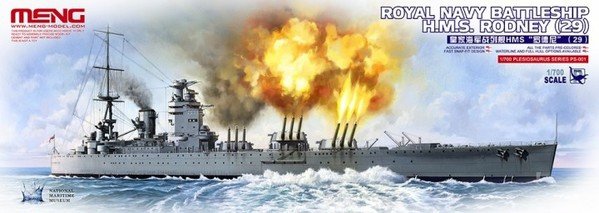 Meng Model PS-001 ROYAL NAVY BATTLESHIP HMS RODNEY (29) 1/700