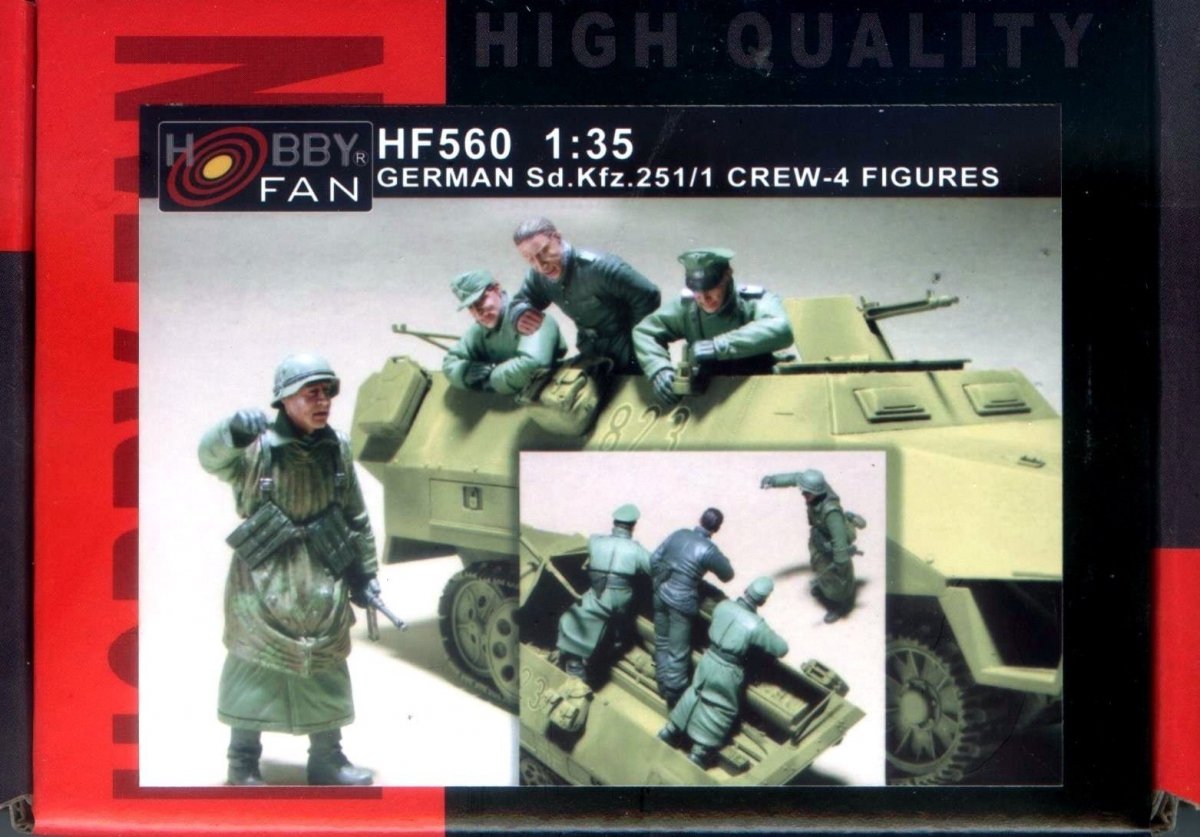 Hobby Fan HF560 GERMAN Sd. Kfz. 251/1 CREW-4 FIGURES 1/35 – zdjęcie 2
