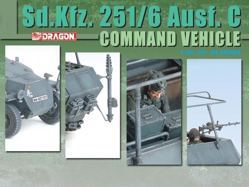 Dragon 6206 Sd.Kfz. 251/6 Ausf. C Command Vehicle 1/35 – zdjęcie 6