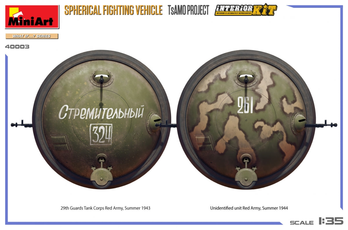 MiniArt 40003 SPHERICAL FIGHTING VEHICLE. TsAMO PROJECT. INTERIOR KIT 1/35 – zdjęcie 3