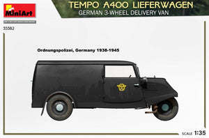 MiniArt 35382 TEMPO A400 LIEFERWAGEN. GERMAN 3-WHEEL DELIVERY VAN 1/35 – image 4