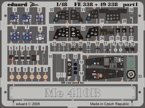 Eduard FE338 Me 410B MONOGRAM, REVELL 1/48
