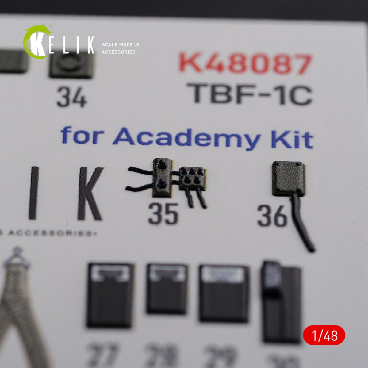 KELIK K48087 TBF-1C interior 3D decals for Academy kit 1/48 – image 8