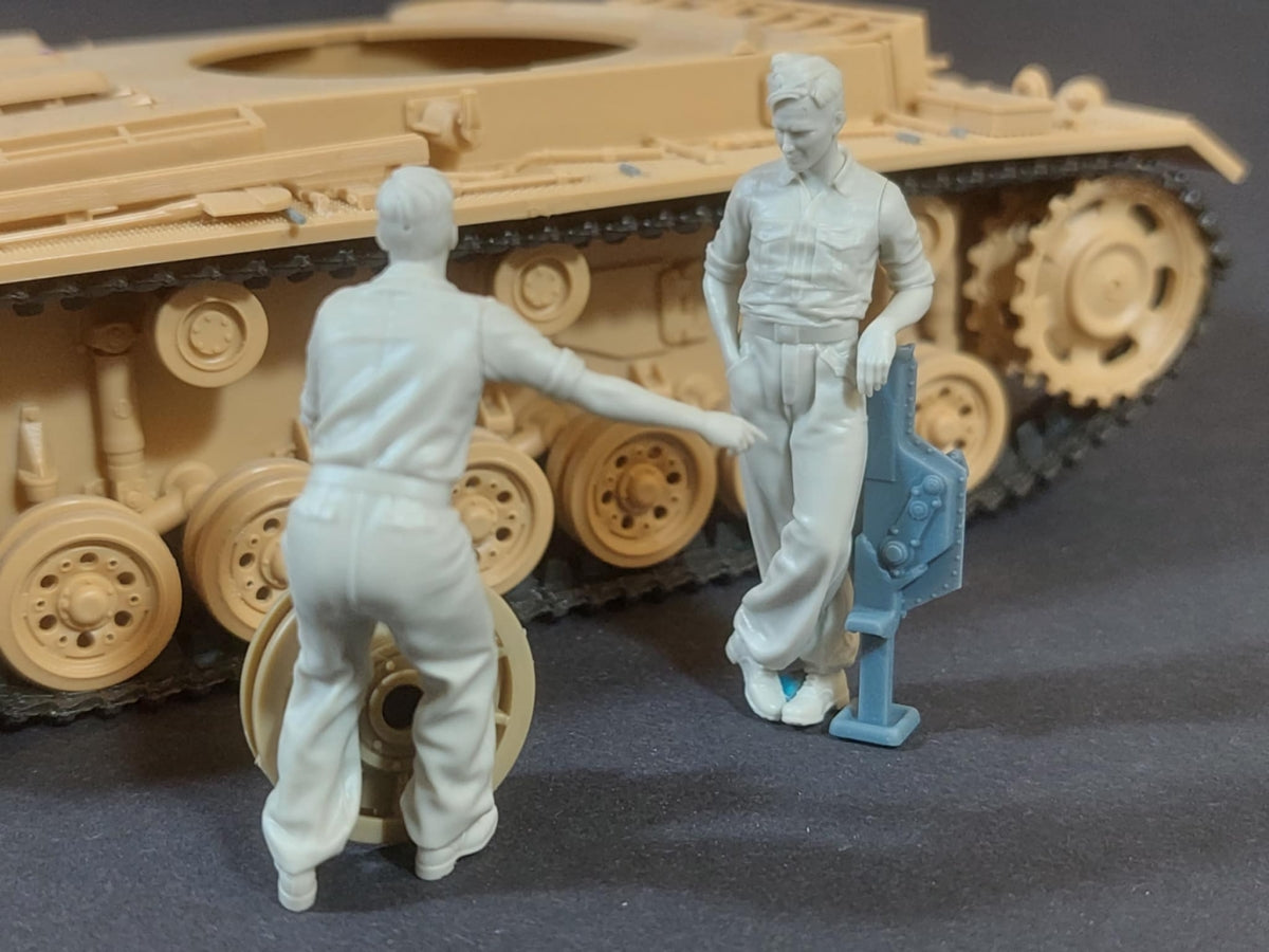 Panzer Art FI35-240 German tank mechanic at work set 1/35 – zdjęcie 2