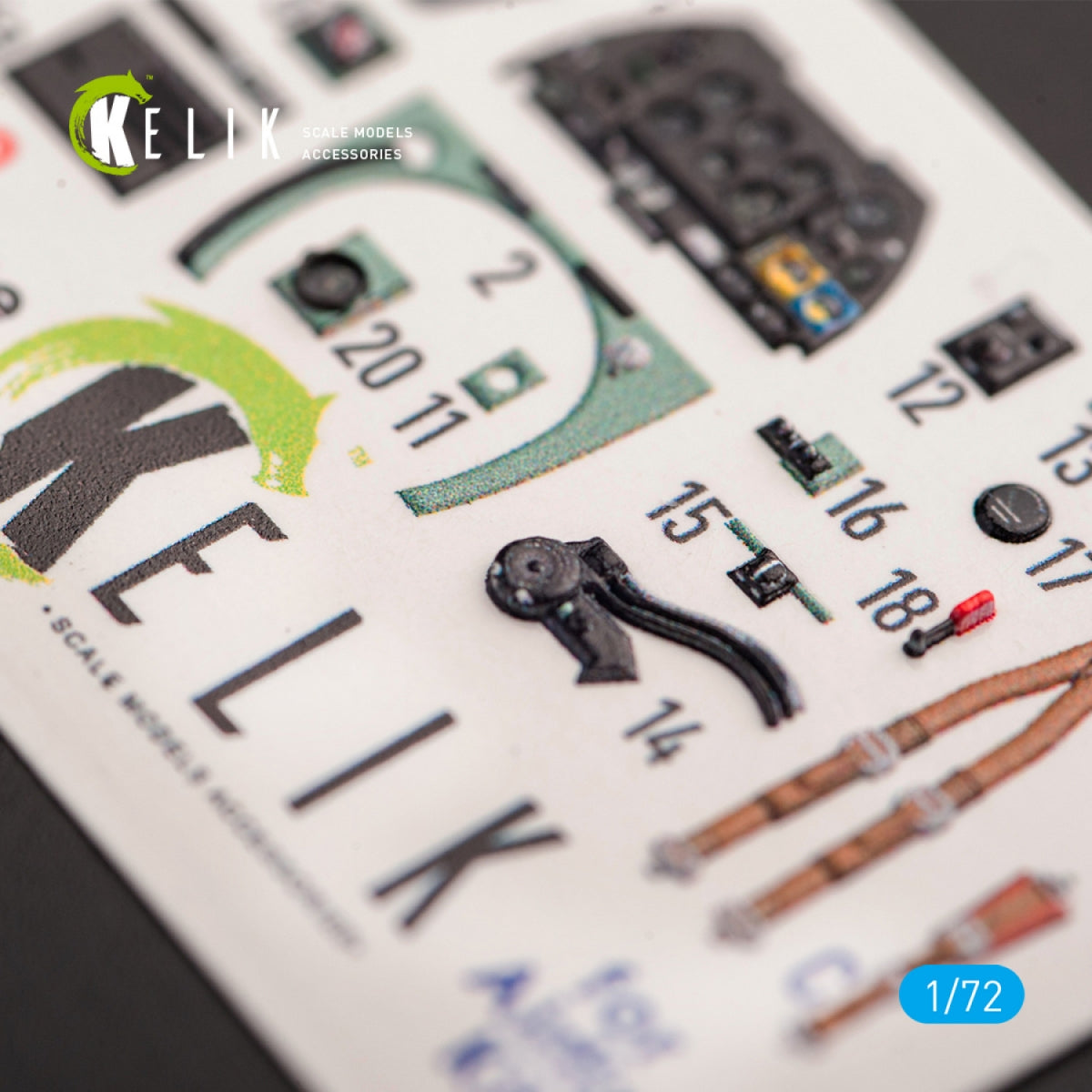 KELIK K72050 SPITFIRE F.MK.22 - INTERIOR 3D DECALS FOR AIRFIX KIT 1/72 – zdjęcie 3