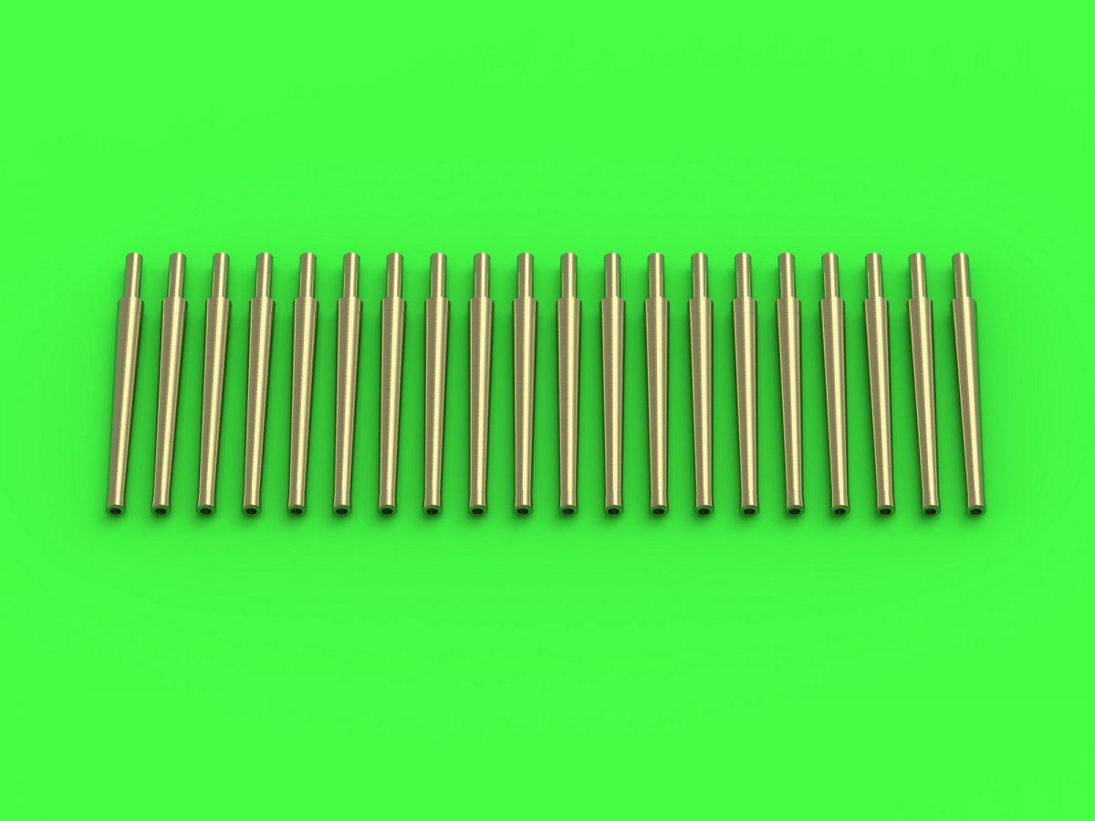 Master SM-700-059 Japanese 14cm/50 (5.5in) 3rd Year Type Gun Barrels - for Turrets with Blast Shields (20 pcs.) - Most Early Japanese Battleships and Cruisers (1/700)