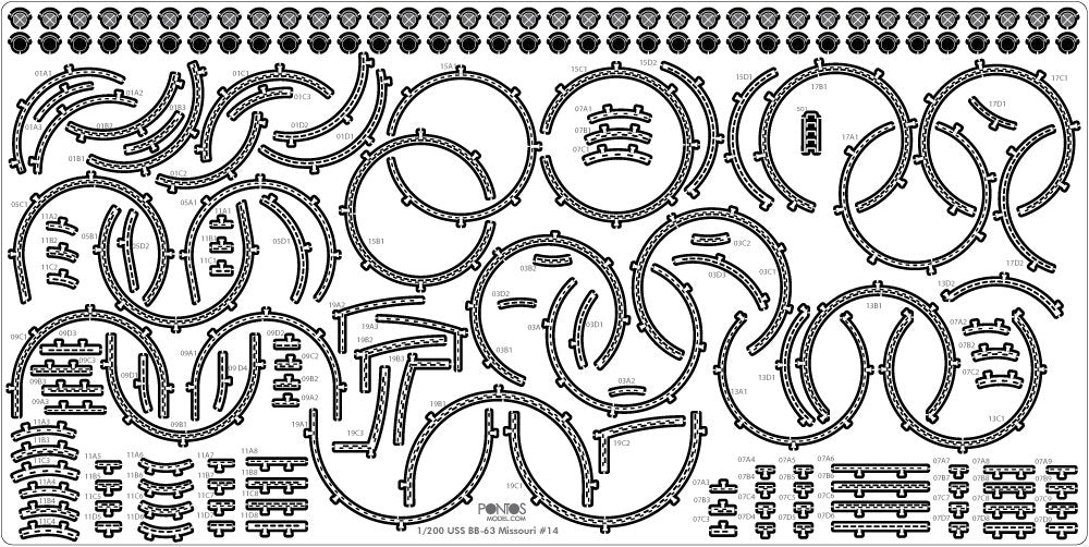 Pontos 23004F1 USS BB-61 Iowa 1944 Detail Up Set (Teak tone stained wooden deck) 1/200 – zdjęcie 14