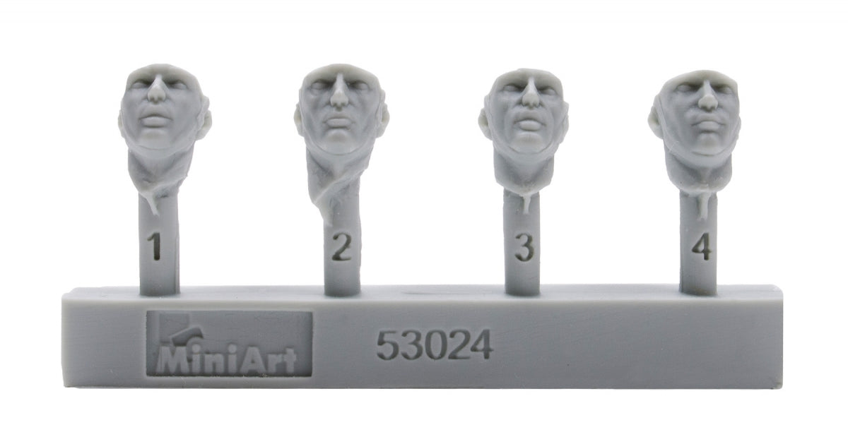 MiniArt 53024 GERMAN TANK RIDERS SET 2. RESIN HEADS 1/35 – image 2