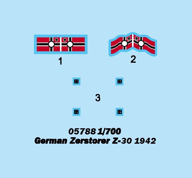 Trumpeter 05788 German Zerstorer Z-30 1942 1/700 – immagine 2