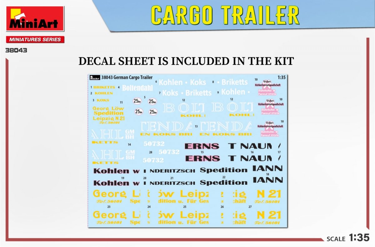 MiniArt 38043 GERMAN CARGO TRAILER 1/35 – image 2