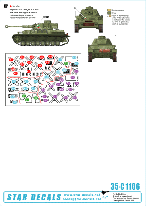 Star Decals 35-C1106 Axis &amp;amp; Eastern European PzKpfw IV 1/35 – zdjęcie 2