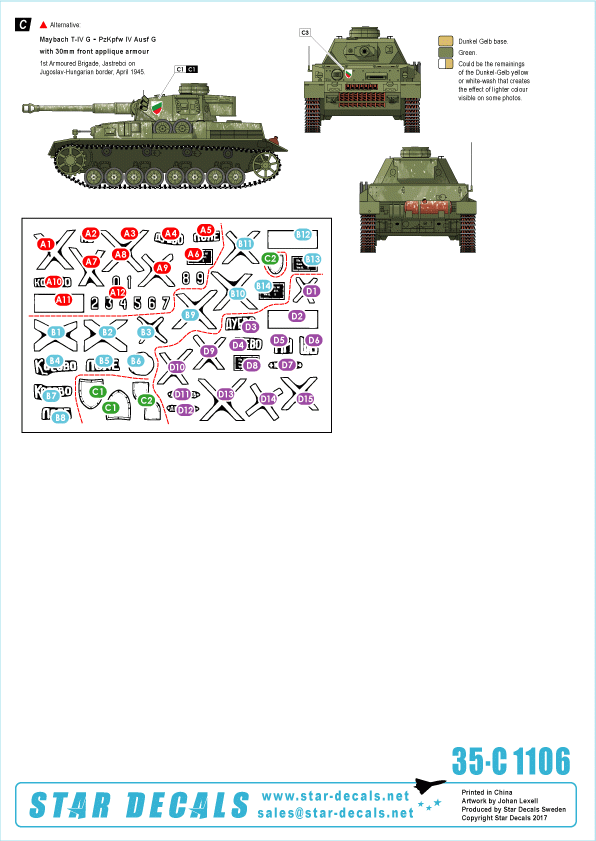 Star Decals 35-C1106 Axis &amp;amp; Eastern European PzKpfw IV 1/35 – zdjęcie 2