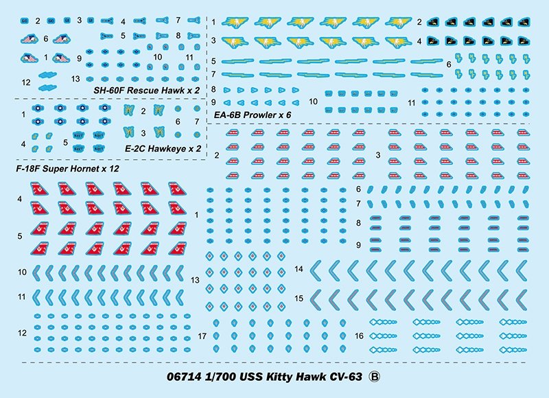 Trumpeter 06714 USS Kitty Hawk CV-63 1/700 – Bild 12