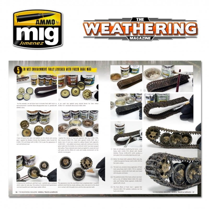 AMMO of Mig Jimenez 4524 - The Weathering Magazine - Wheels, Tracks &amp;amp; Surfaces (English Version) – zdjęcie 2