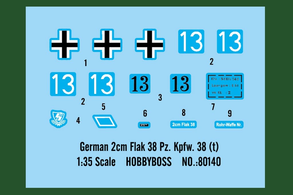 Hobby Boss 80140 German 2cm Flak 38 Pz.Kpfw .38 (t) 1/35 – image 3