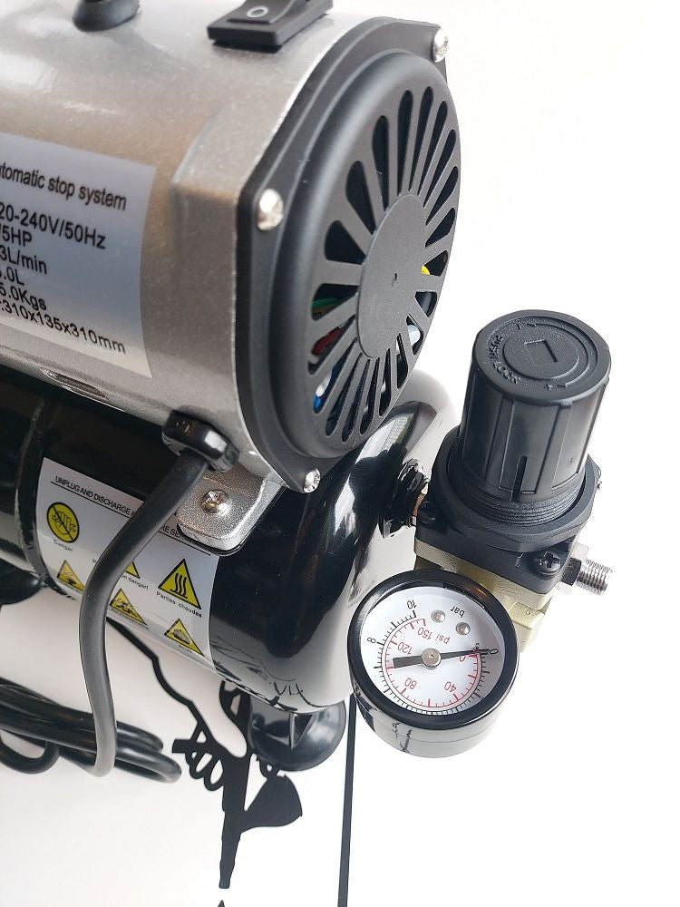 Fine Art FA-20T Kompresor bezolejowy 3l z filtrem i reduktorem Premium Line (S5000) – zdjęcie 3