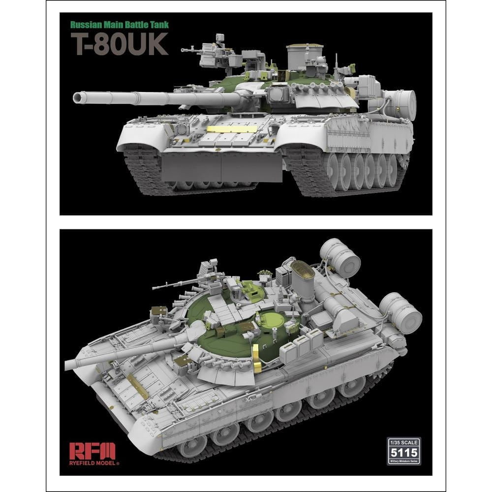 Rye Field Model 5115 Russian T-80UK Main Battle tank 1/35 – zdjęcie 3