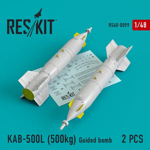 RESKIT RS48-0099 KAB-500L (500 kg) Bombe guidée (2 pièces) 1/48