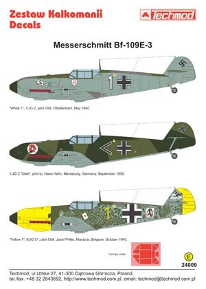 Techmod 24009 - Messerschmitt Bf 109E-3 1/24 – zdjęcie 2
