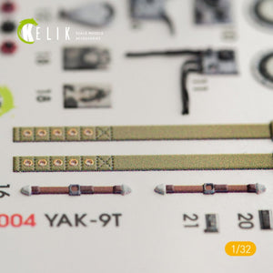 KELIK K32004 YAK-9T INTERIOR 3D DECALS FOR ICM KIT 1/32 – zdjęcie 7