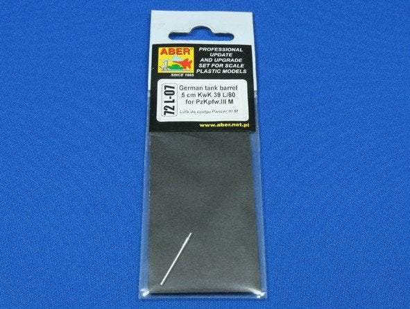 Aber 72L-07 Barrel 5 cm KwK 39 L/60 for Panzer III M tank / German tank barrel 5cm KwK 39 L/60 for Pz.Kpfw. III M 1/72 – image 3