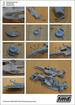 KA Models FE-20008 FERRARI 248F1 DETAIL-UP SET Fujimi 1/20 – zdjęcie 3