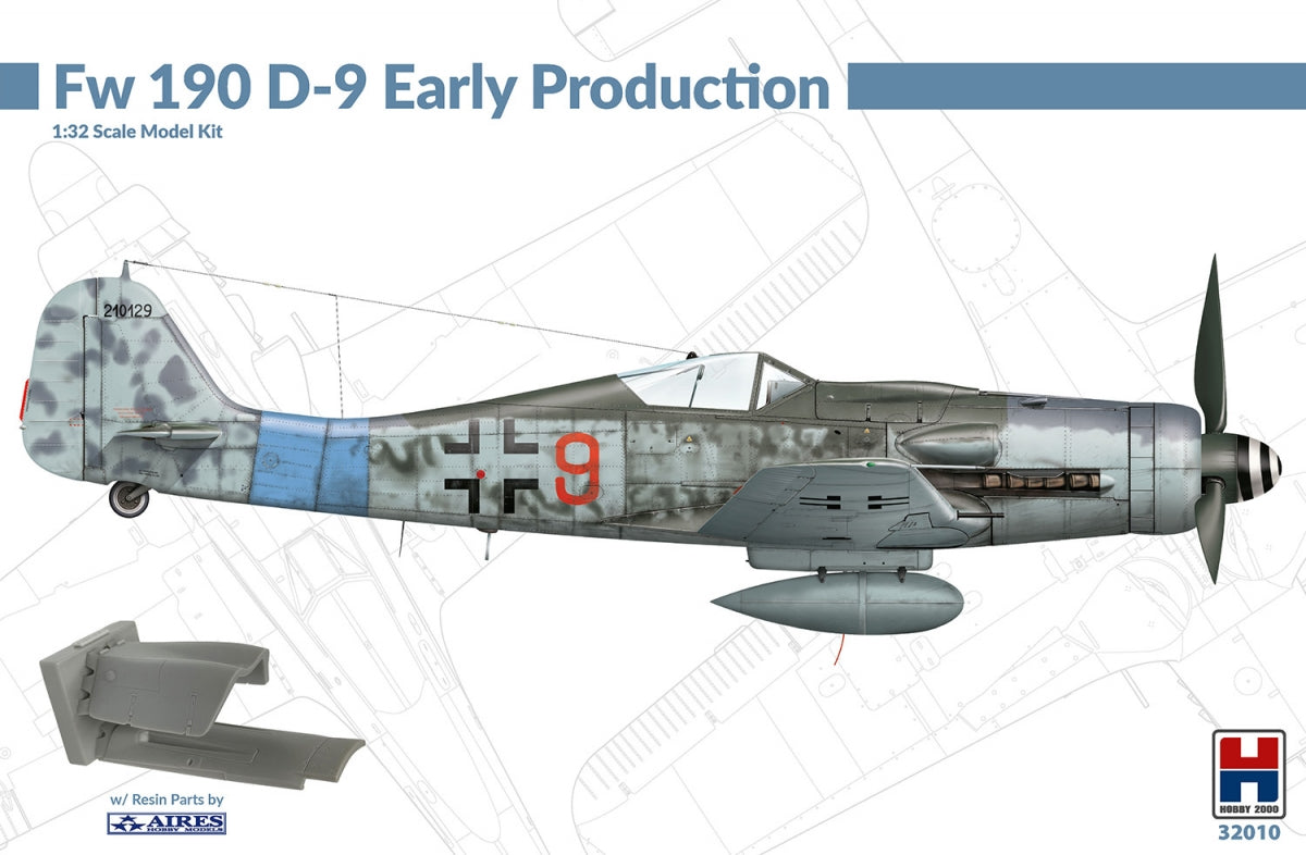 Hobby 2000 32010 Fw 190 D-9 Early Production (HASEGAWA + CARTOGRAF + MASKI + Resin Aires) 1/32