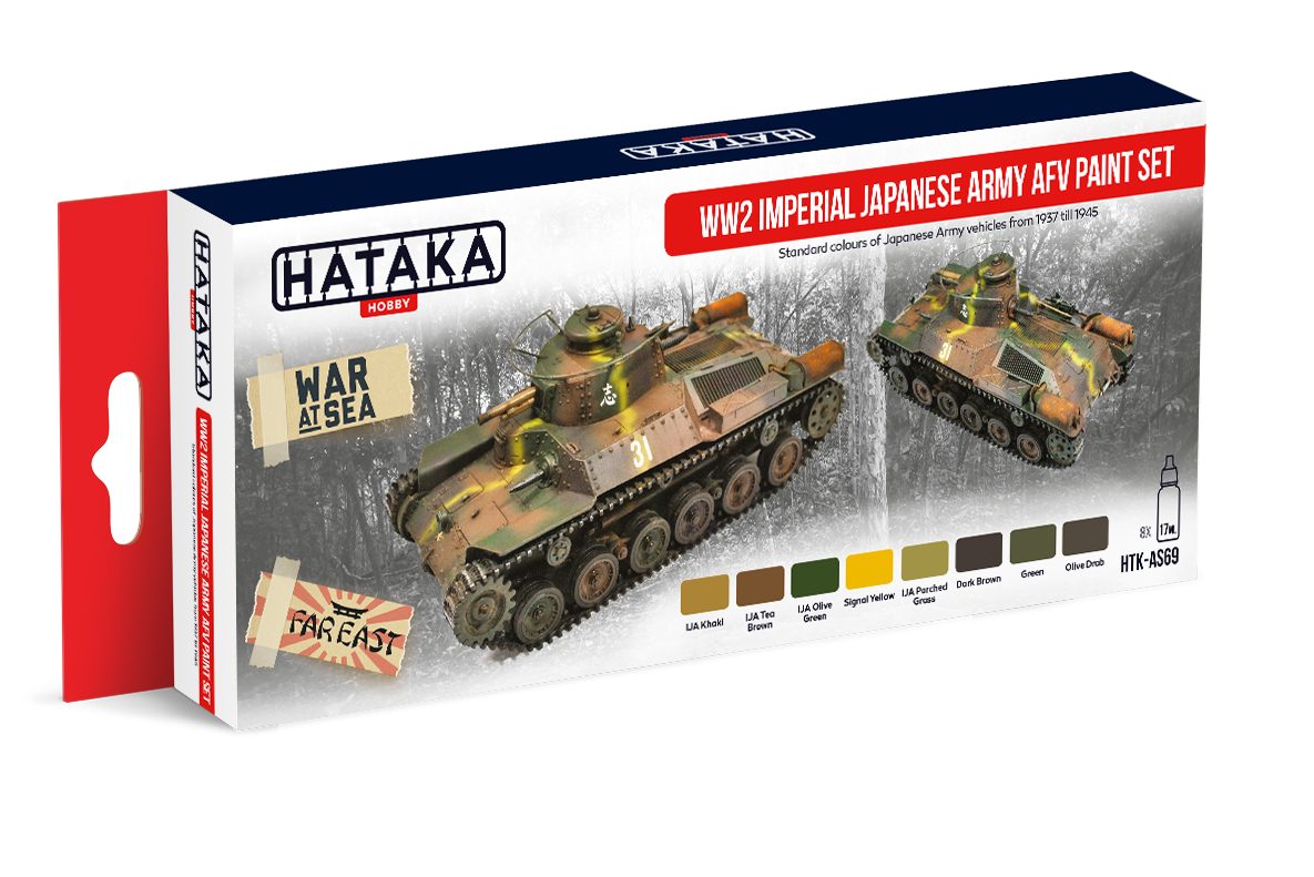 Hataka HTK-AS69 WW2 Imperial Japanese Army AFV paint set (8x17ml) – zdjęcie 2