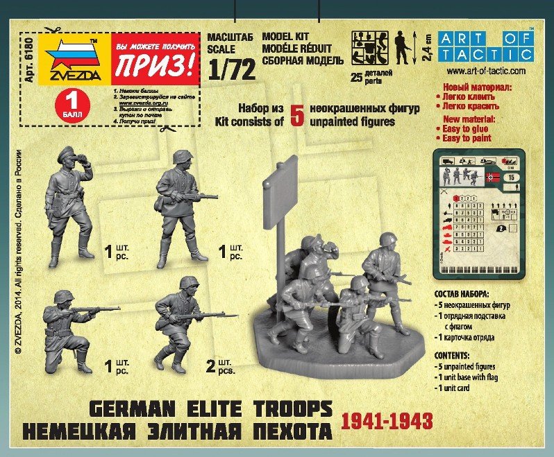Zvezda 6180 German Elite Troops 1941-1943 1/72 – image 2