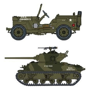 Dragon 7412 1/4 Ton 4x4 Truck + Sherman M4A1(76) W VVSS 1/72 – zdjęcie 2