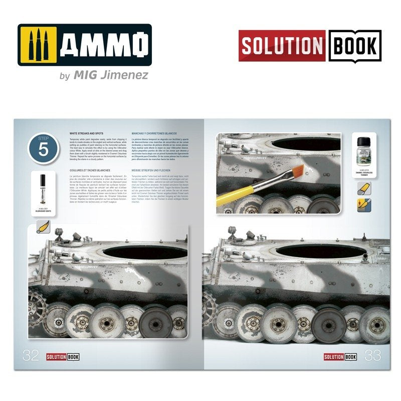 AMMO of Mig Jimenez 6601 How to paint WWII German winter vehicles (Solution book) Multilingual – zdjęcie 4