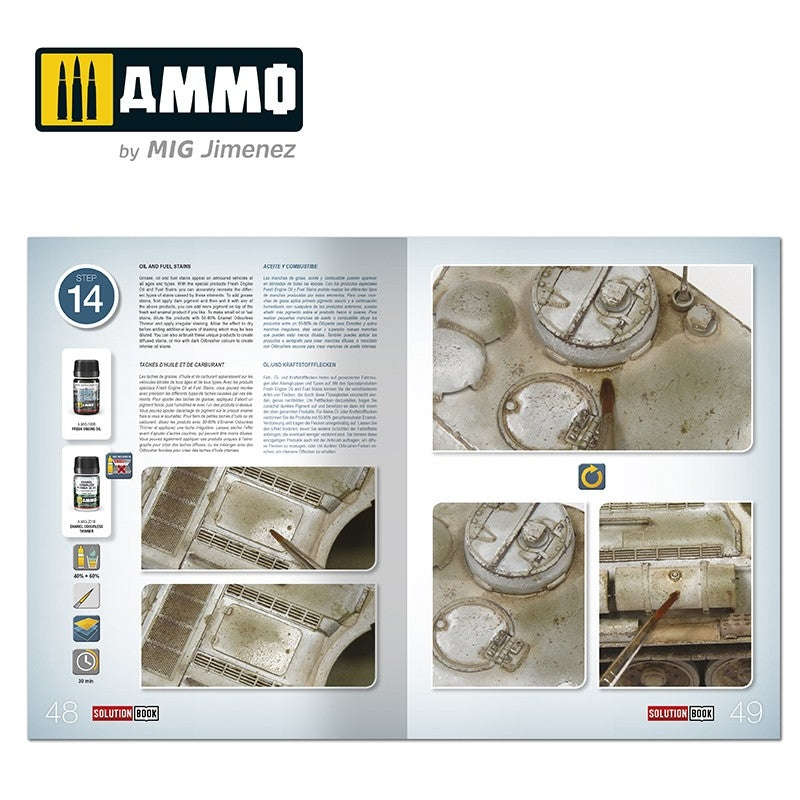 AMMO of Mig Jimenez 6603 SOLUTION BOOK 20 - How to Paint WWII Soviet Winter Vehicles (English, Spanish, Francais, Deutsch) – image 7