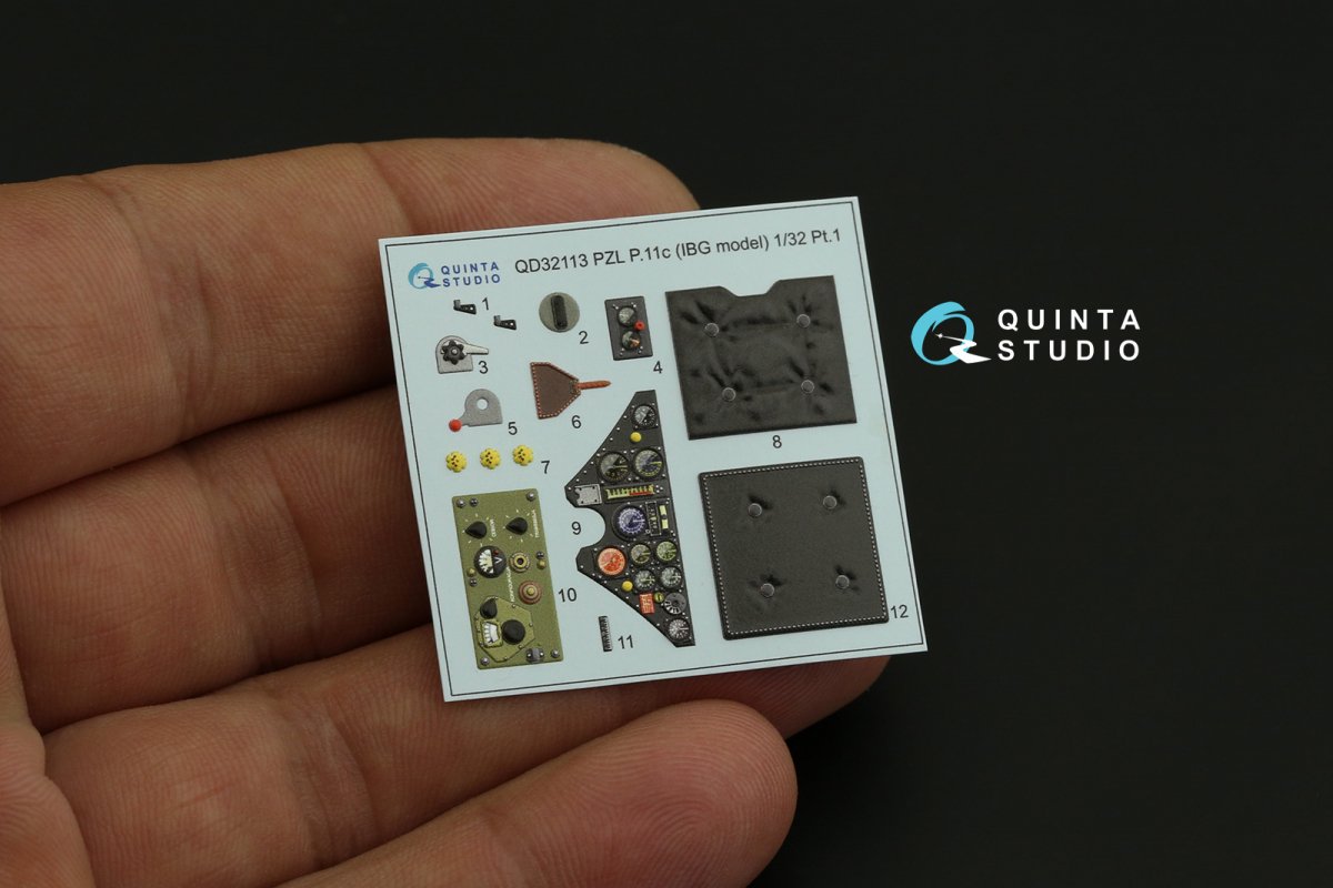 Quinta Studio QD32113 PZL P.11c 3D-Printed &amp;amp; coloured Interior on decal paper (IBG model) 1/32 – zdjęcie 4