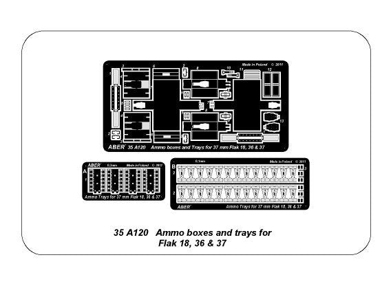 Aber 35A120 Ammo boxes Flak 18; 36 and 37 1/35 – zdjęcie 4