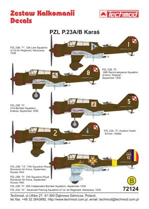 Techmod 72124 - PZL-23A/B Karaś 1/72 – immagine 2