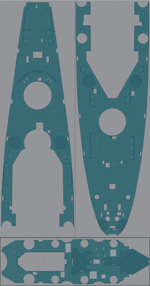 Pontos 35024WD1 USS BB-55 North Carolina Wooden Deck set 1/350