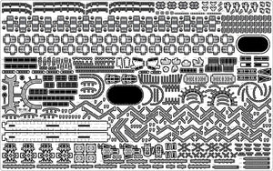 Pontos 37025FB IJN Musashi 1944 Detail up set Advanced Coal Black deck 1/350 – immagine 18