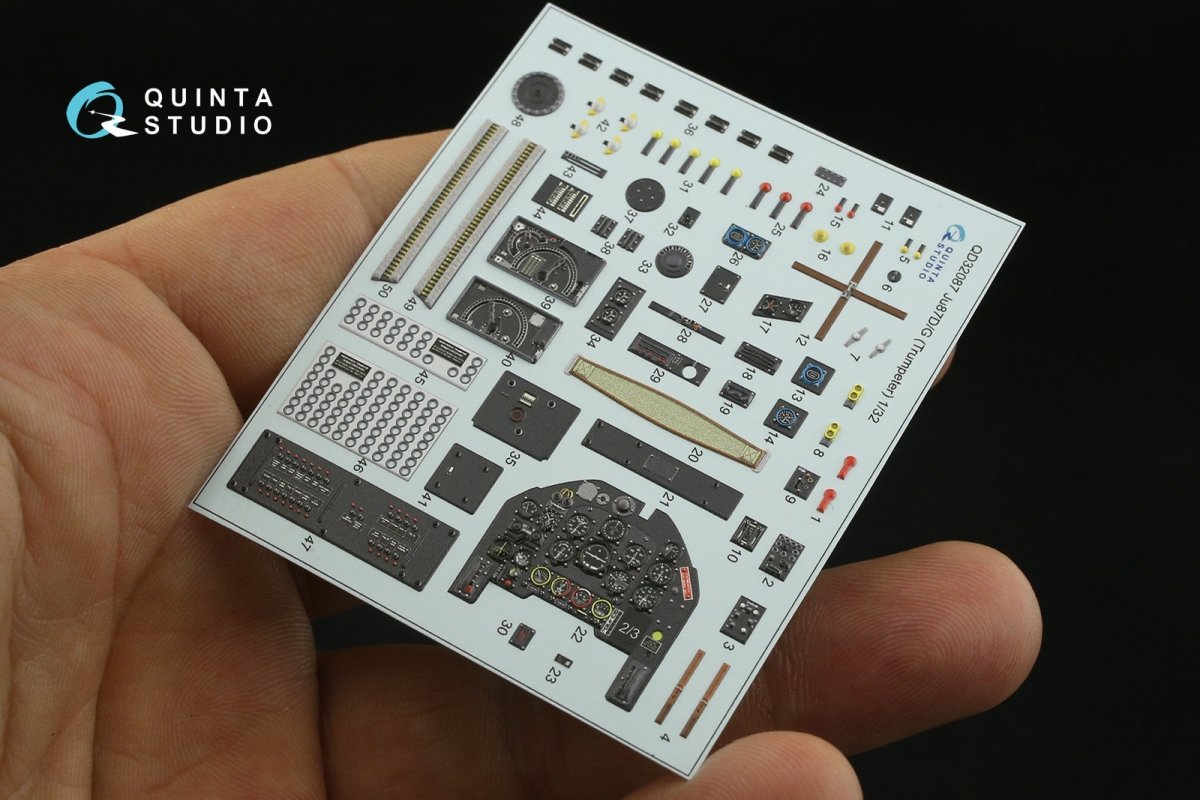 Quinta Studio QD32087 Ju87 D/G 3D-Printed &amp;amp; coloured Interior on decal paper (Trumpeter) 1/32 – zdjęcie 10