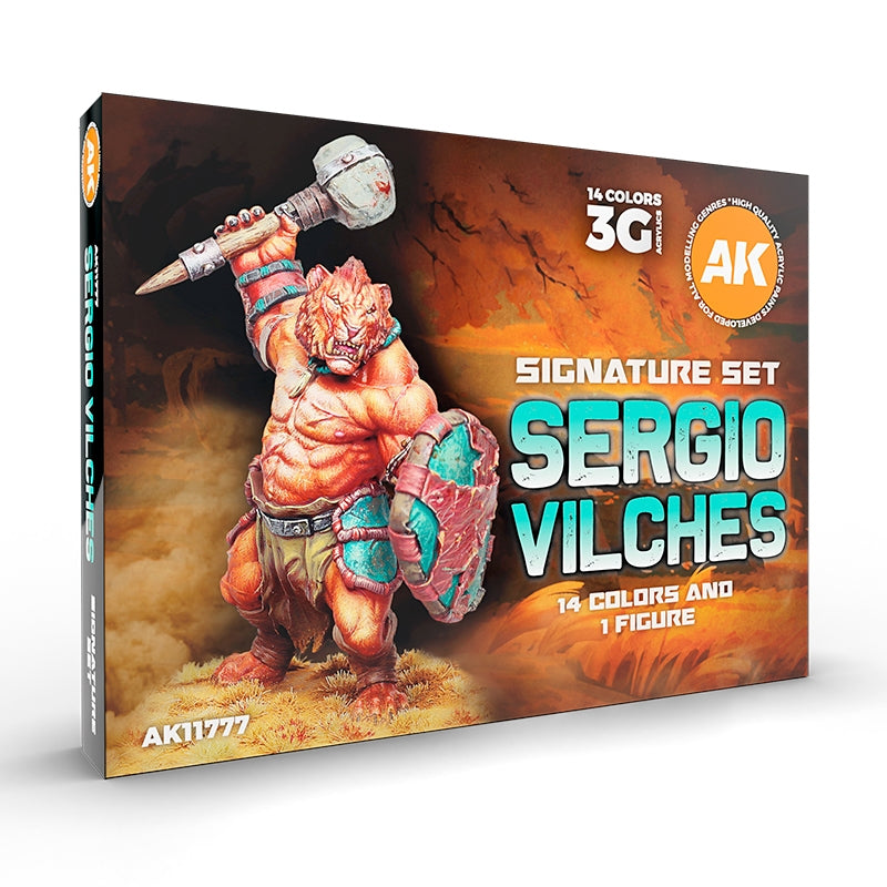 AK Interactive AK11777 SERGIO VILCHES – 3GEN SIGNATURE SET – 14 COLORS &amp;amp; 1 FIGURE