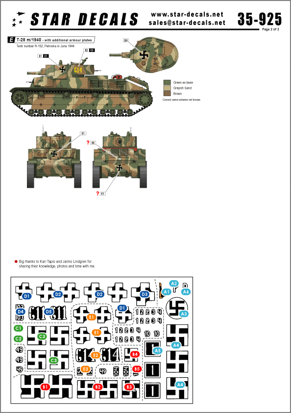 Star Decals 35-925 Finnish Tanks in WW2 1/35 – zdjęcie 2